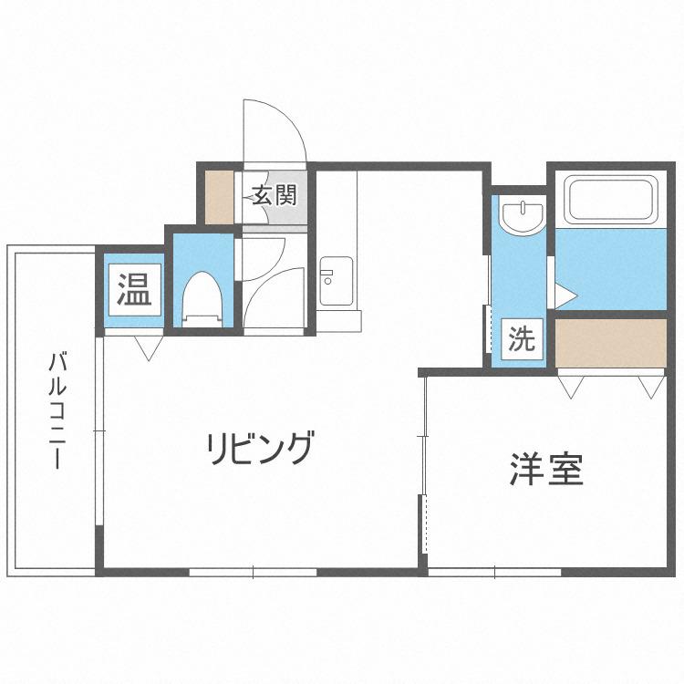アールグレイ(1LDK/1階)の間取り写真