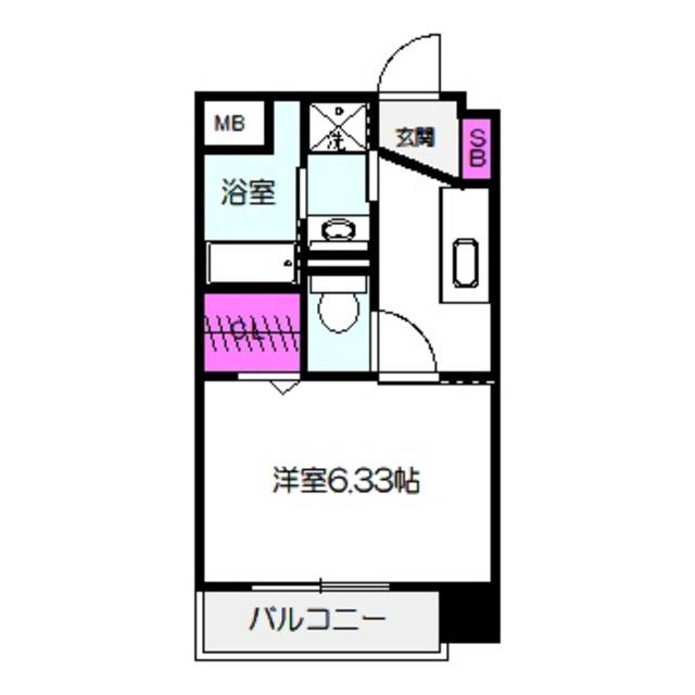 フォレストプラザ森下(1K/3階)の間取り写真