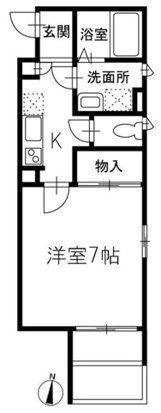 アムパルク羽根木 103(1K/1階)の間取り写真