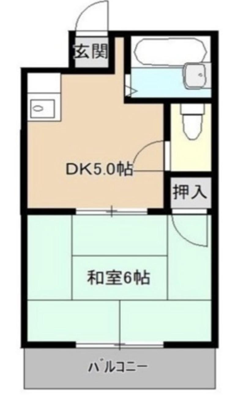 シャルマン豊(1K/3階)の間取り写真