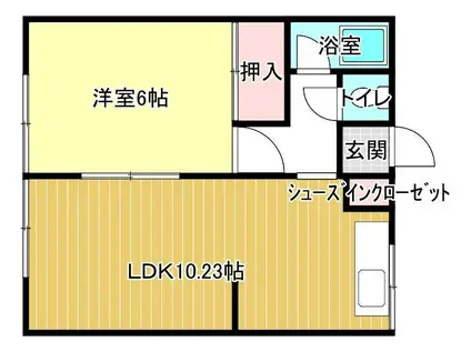 ＪＲ山陽本線 加古川駅 徒歩26分 2階建 築55年(1LDK/2階)の間取り写真