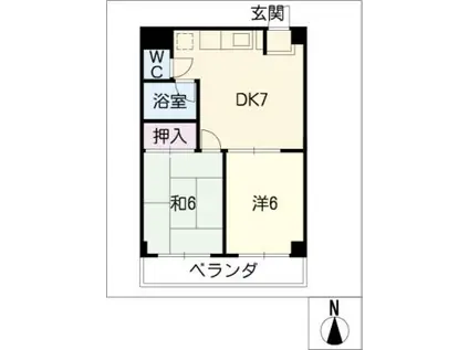 多恵第2ビル(2DK/3階)の間取り写真