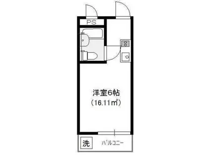スカイコート橋本第2(1K/1階)の間取り写真