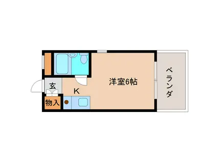 シティパレスあやめ池パート7(ワンルーム/2階)の間取り写真