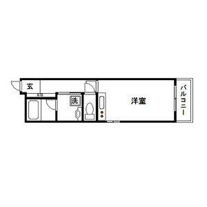 J-CITY紙屋町(1K/4階)の間取り写真