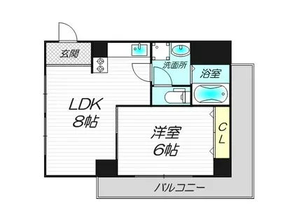 レクシア木川東(1LDK/7階)の間取り写真