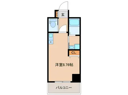 LUNA仙台東口(ワンルーム/2階)の間取り写真