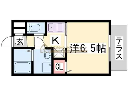 J・グランデ神戸谷上(1K/1階)の間取り写真