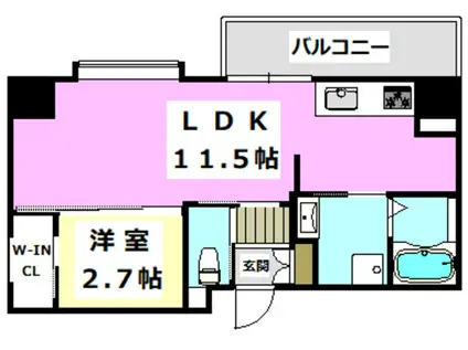 グランコート茨木永代町(1LDK/4階)の間取り写真