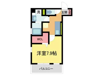 プレミール甲子園(1K/2階)の間取り写真