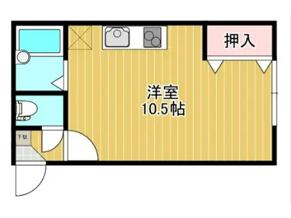 リバティとん田(ワンルーム/4階)の間取り写真