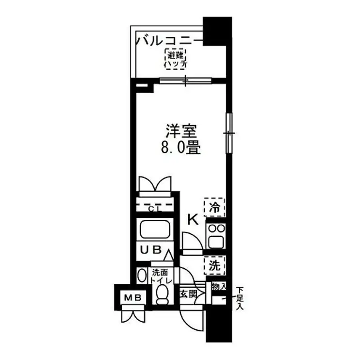 レジディア錦糸町 7階階 間取り