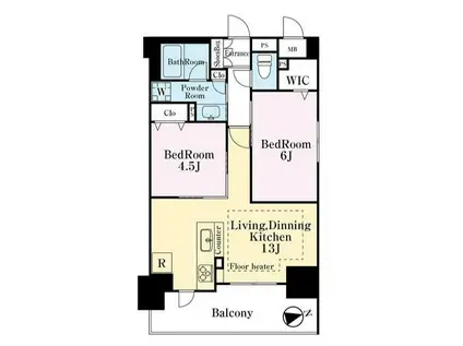 プレサンスロジェ上前津駅前(2LDK/14階)の間取り写真