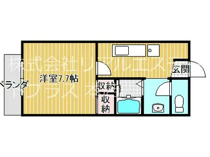 CHAMBRE(1K/2階)の間取り写真