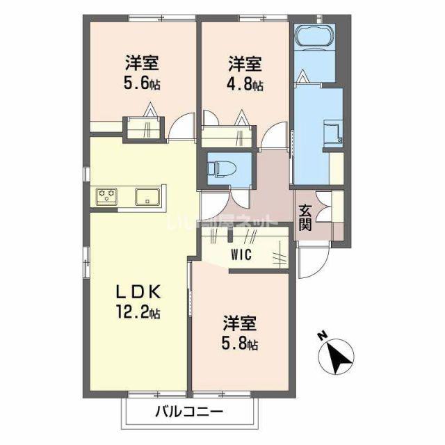 ベルハイツ(3LDK/2階)の間取り写真
