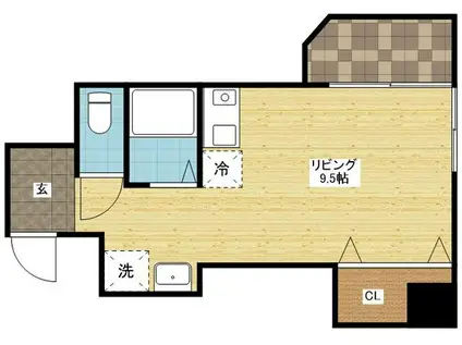 ハピーロード赤迫一番館(ワンルーム/4階)の間取り写真