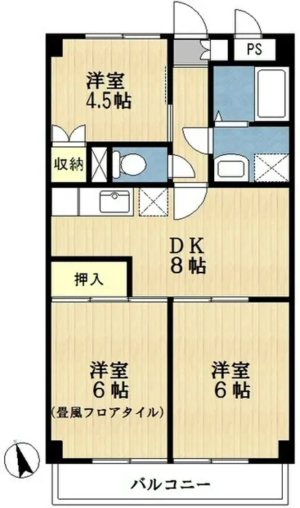 グレートヒルズ 3階階 間取り