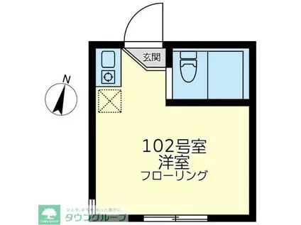 ユナイト片倉ベレニーチェ(ワンルーム/1階)の間取り写真