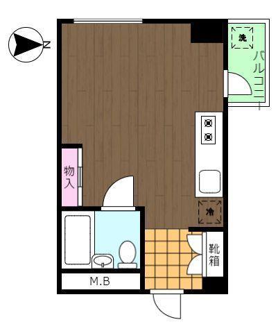 ヴェラハイツ新宿(ワンルーム/8階)の間取り写真