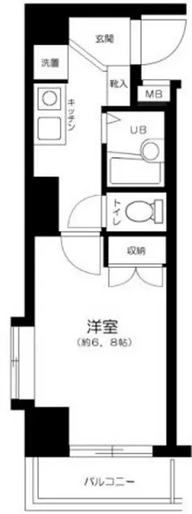 エスコート芝浦 7階階 間取り
