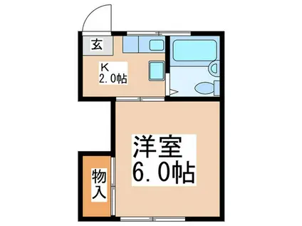 ユミマンション(ワンルーム/1階)の間取り写真