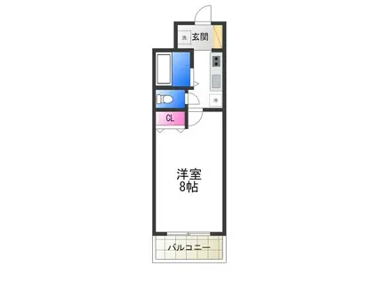 スタツィオーネ中百舌鳥(1K/6階)の間取り写真