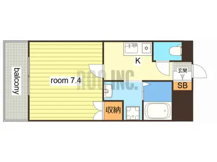下野田マンションISSEI(1K/2階)の間取り写真
