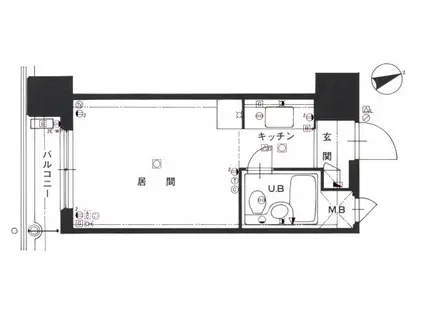 コア東堀(ワンルーム/6階)の間取り写真
