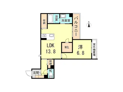 グランメゾン神戸中山手(1LDK/3階)の間取り写真