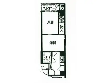 ピースアベニュー舟入(1DK/8階)の間取り写真