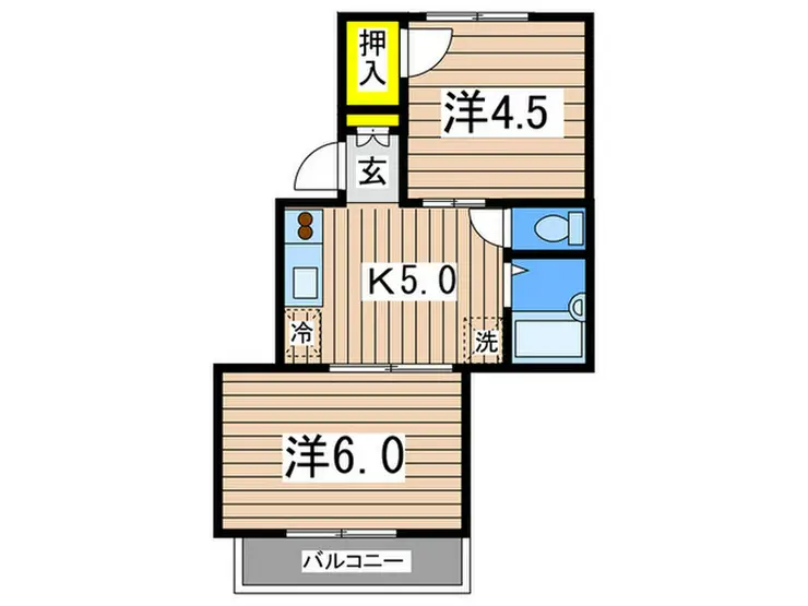 プチメゾンみのさわ 2階階 間取り