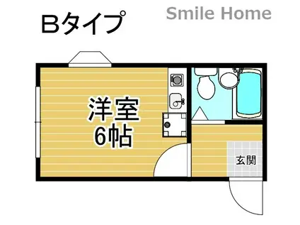 ベルシャトー南加賀屋(1K/1階)の間取り写真