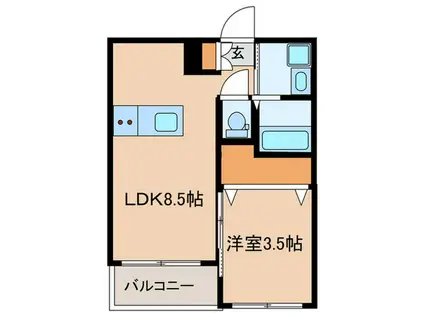 ティアナ(1LDK/1階)の間取り写真