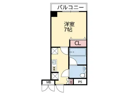 MK FORT(1K/3階)の間取り写真