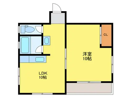 富田メゾン(2DK/4階)の間取り写真