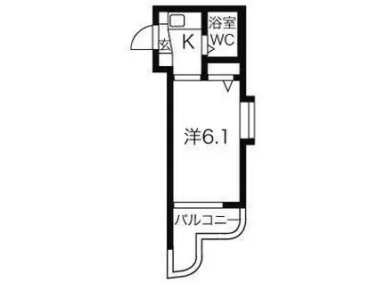 セリニティー一社(ワンルーム/2階)の間取り写真
