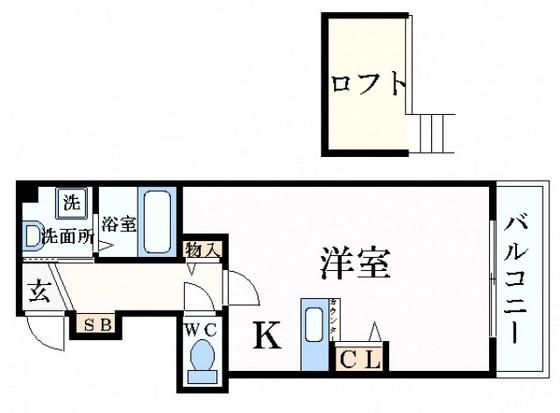 K・Y BLD(ワンルーム/4階)の間取り写真