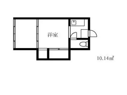 石井荘(ワンルーム/1階)の間取り写真