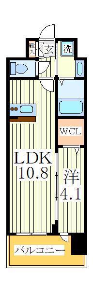 DEARESTIII(1LDK/8階)の間取り写真