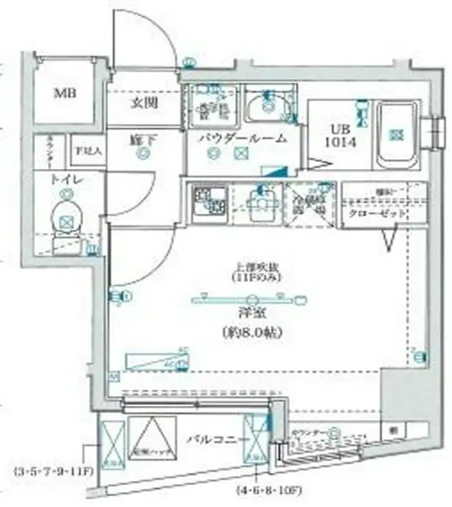スパシエルクス五反田 5階階 間取り