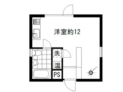 VOGUE(ワンルーム/2階)の間取り写真