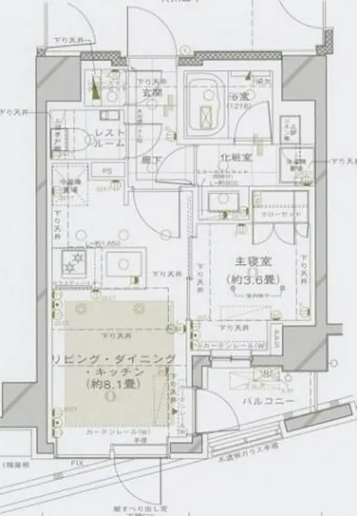 ピアース代々木上原 2階階 間取り