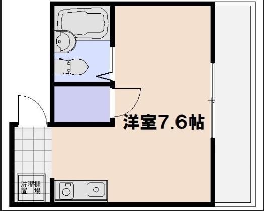 アイビル(ワンルーム/3階)の間取り写真