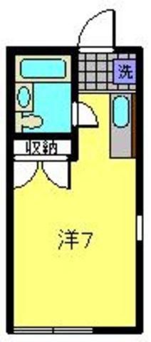 マーサ藤棚(ワンルーム/2階)の間取り写真