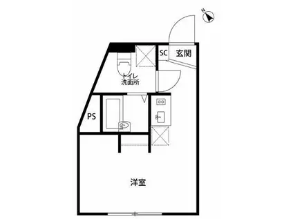 REBERTY東十条(ワンルーム/2階)の間取り写真