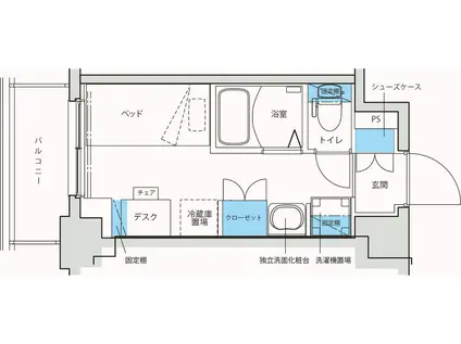 キャンパスヴィレッジ元住吉テラス(ワンルーム/9階)の間取り写真