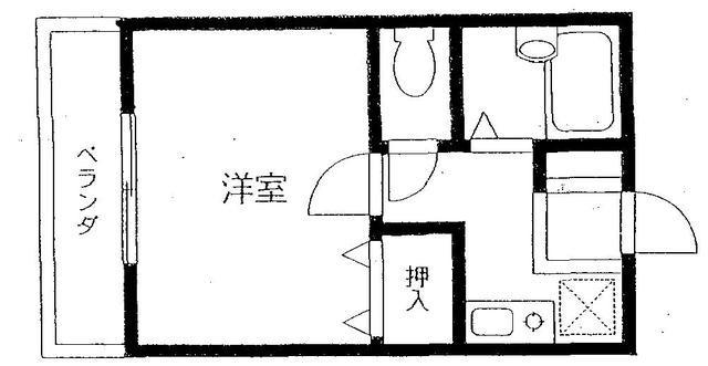 セジュールヒロ(1K/1階)の間取り写真