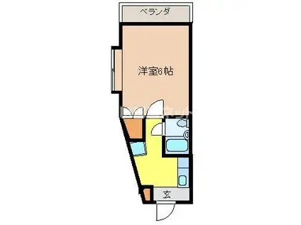 三光町マンション(1K/1階)の間取り写真