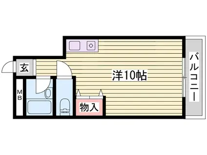 ココバレー(ワンルーム/4階)の間取り写真