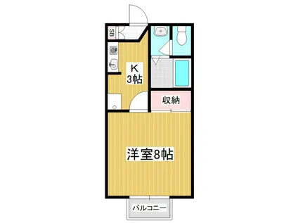 エトワール高山(1K/2階)の間取り写真